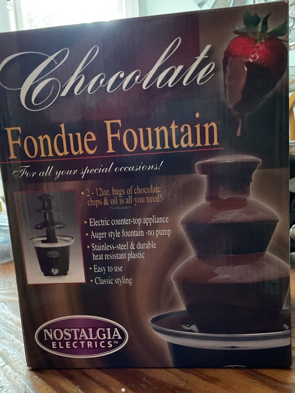 Nostalgia Chocolate Fondue Fountain - NEW